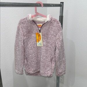 NWT C&C California Kids Size 8 Blush Fleece Pullover